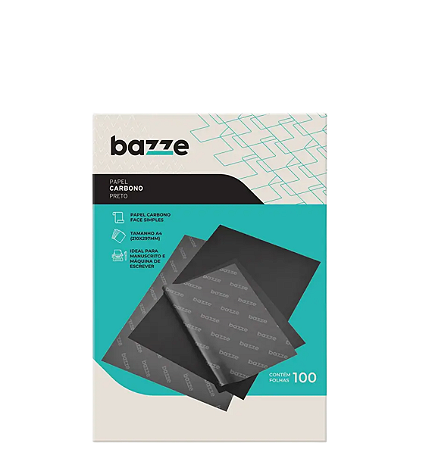 Carbono Papel Preto A4 Caixa C/100 Fls Bazze