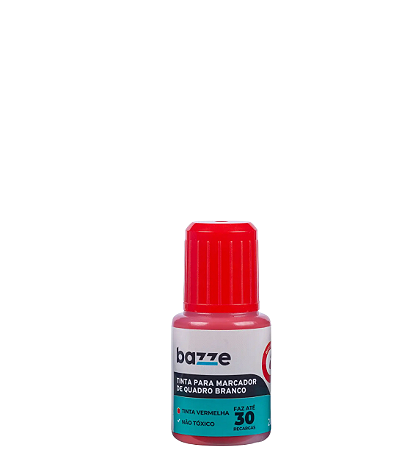 Tinta P/ Marcador de Quadro Branco 20ml Vermelho Bazze
