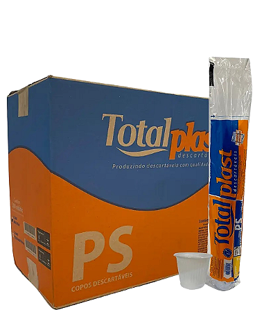 Copo 50ml Branco C/ 100 und. TotalPlast