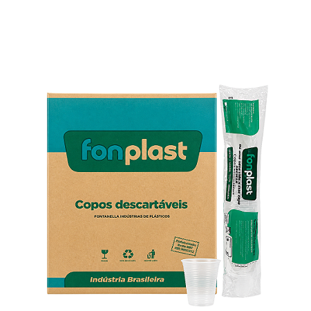 Copo 200ml C/ 100 und. Fonplast Branco