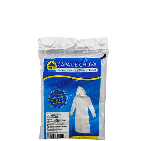 Capa de Chuva Descartável