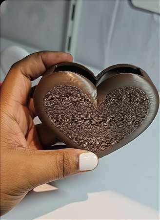 Porta Caneta Coração 7cm Termoplástico Organizador Mesa Escritório