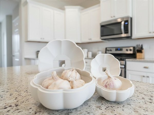 Porta Alho Grande Organizador De Cozinha Decorativo 10cm