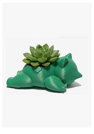 Vaso Bulbassauro para Suculentas e Decoração