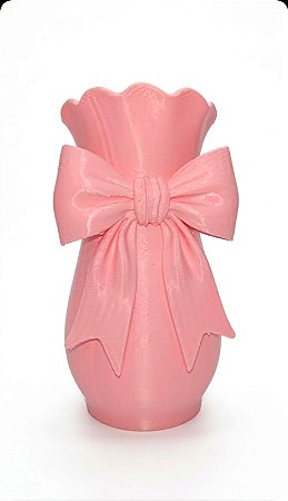 Vaso Rosa Laço 19 cm Moderno para Decoração