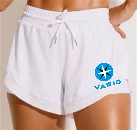 SHORT ESPORTIVO COM LOGO VINTAGE VARIG
