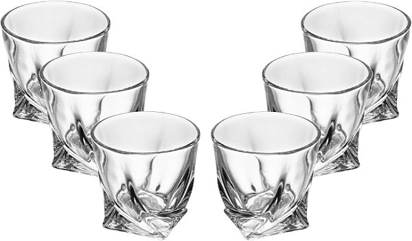 Wolff Conjunto 6 Copos para Whisky de Cristal Tortile 310ml