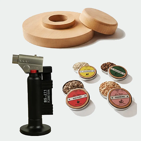 Kit de defumador de Whisky com tampa e maçarico