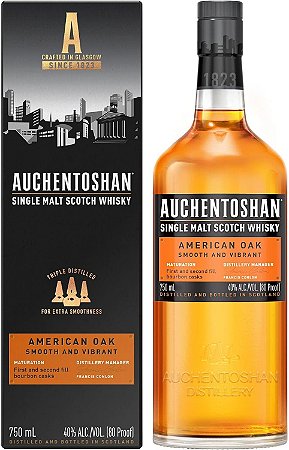 Auchentoshan Whisky Scotch American Oak 750ml