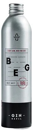 Gin BEG Boutique London Dry Refil Garrafa Alumínio 500ml
