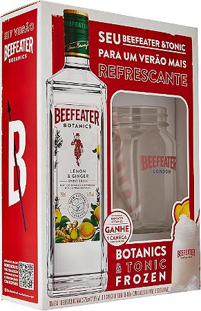 Kit Beefeater Botanics Limão & Gengibre 750ml + Caneca