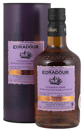 Whisky Edradour 21 Anos 1999 Bourdeaux Finish 700ml
