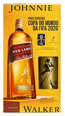 Pack Especial Johnnie Walker Red Label 1L + Copo exclusívo Copa 2026