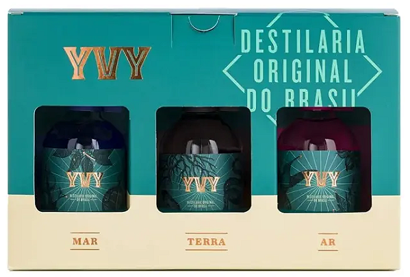 Kit Gin Trilogia Yvy Premium Mar Terra Ar 50ml