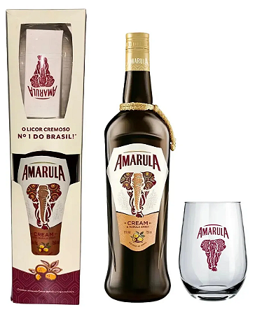 Kit Licor Amarula Cream 750ml C/copo Dubai