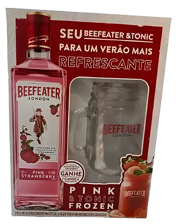 Kit Gin Beefeater Pink Strawberry + Caneca