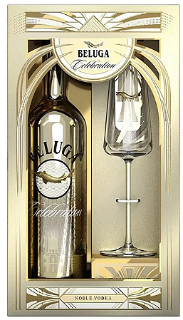 Kit Vodka Beluga Celebration 700ml + Taça