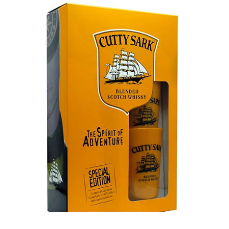 Whisky Cutty Sark 1L + 2 Copos Plásticos