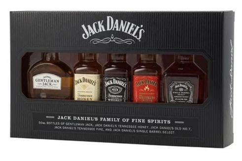 Kit Whisky Jack Daniels Family 5 x 50ml