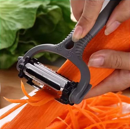 Descascador Fatiador Multifuncional De Alimentos 3 Lâminas