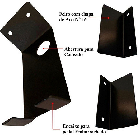 2 KIT DE SUPORTE HORIZONTAL PARA BICICLETA