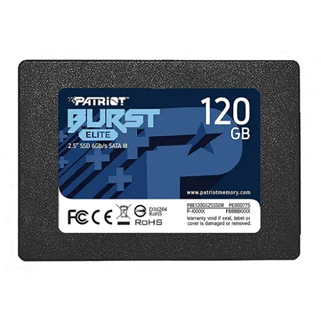 SSD Patriot Burst Elite, 120GB, Sata III, Leitura 450MB/s e Gravação 320MB/s