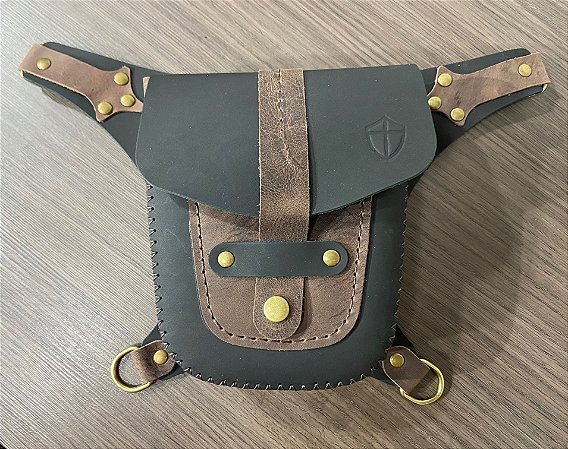 MOTORCYCLE BAG PRETA E MARROM