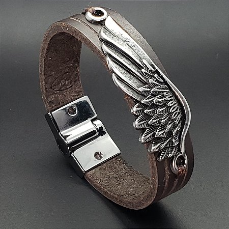 PULSEIRA WING MARROM E PRATA VELHO