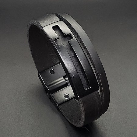 PULSEIRA CRUZ VAZADA PRETA