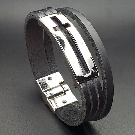 PULSEIRA CRUZ VAZADA PRATA