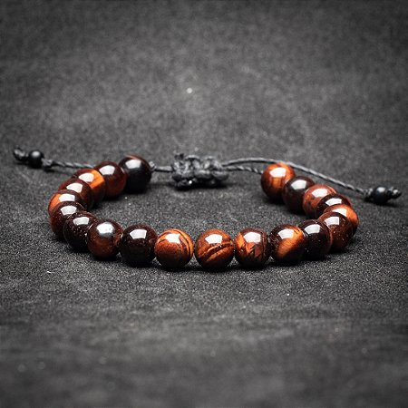 PULSEIRA OLHO DE TIGRE VERMELHA