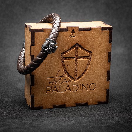 PULSEIRA TRANÇADA CRUZ COM CAVEIRA