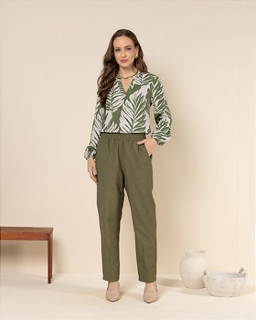 BLUSA TECIDO PLANO VISCOLINHO ESTAMPADA VISTA FRENTE E Mg ELÁSTICO