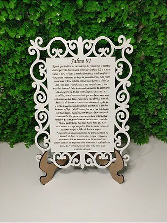 Quadro personalizado a laser com o Salmo 91