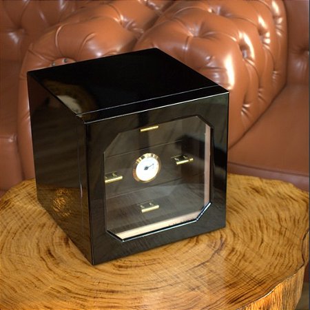 Caixa Umidora Premium para 100 Charutos com 3 Gavetas