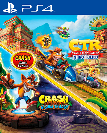 Crash Bandicoot N. Sane Trilogy + CTR Nitro-Fueled PS4 Mídia Digital