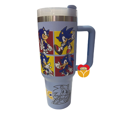 COPO TÉRMICO COM CANUDO SONIC (AZUL) 1,2L