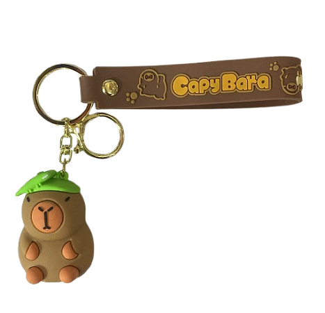 CHAVEIRO 3D - PERSONAGENS - CAPIVARA COM BOINA VERDE