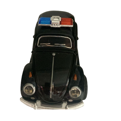CARRINHO DE FERRO PEQUENO - FUSCA PRETO POLÍCIA FEDERAL