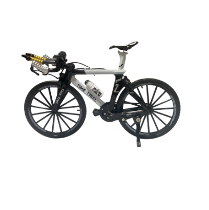 CARRINHO DE FERRO PEQUENO - BICICLETA BRANCO COM DETALHES PRETO