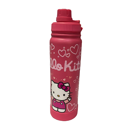 GARRAFA TÉRMICA ROSA HELLO KITTY - MODELO 1
