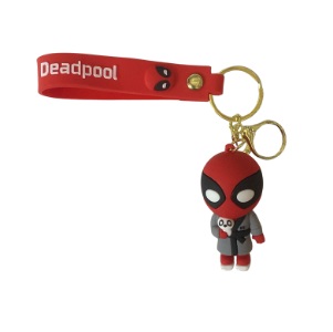 CHAVEIRO 3D - PERSONAGENS  - DEADPOOL COM ROUPÃO E URSO NA MÃO