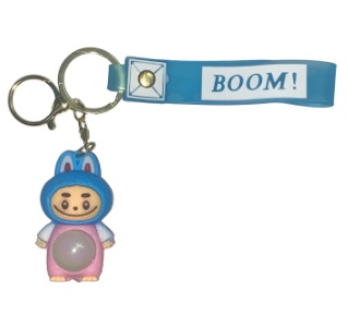 CHAVEIRO 3D - PERSONAGENS - LALUBU PISCANTE - CABEÇA AZUL E CORPO ROSA