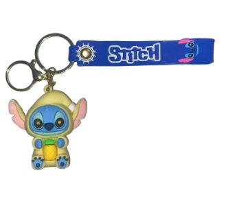 CHAVEIRO 3D - PERSONAGENS - STITCH - GORRO AMARELO