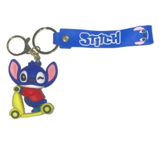 CHAVEIRO 3D - PERSONAGENS - STITCH PATINETE AMARELO