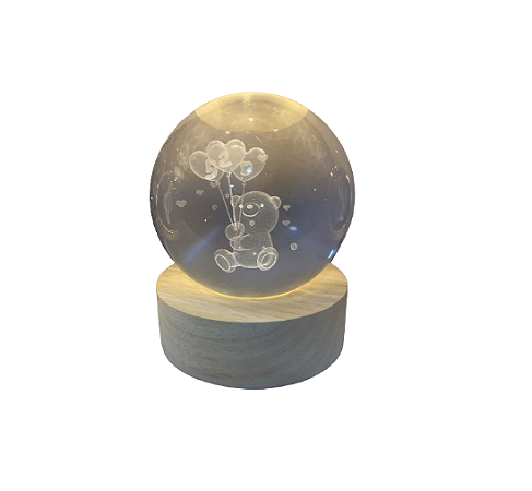 LUMINÁRIA PEQUENA BOLA LED - URSO