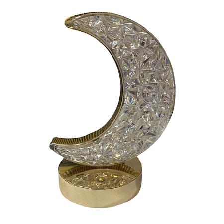 LUMINÁRIA DE MESA EM FORMATO DE LUA