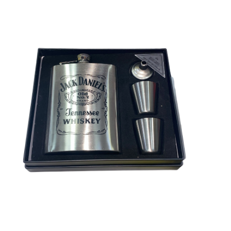 KIT CANTIL COM COPINHOS - JACK DANIELS - CROMADO