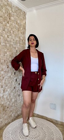 Conjunto Camisa Manga Longa e Short