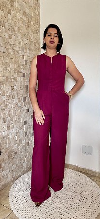 Macacão Pantalona Sem Manga